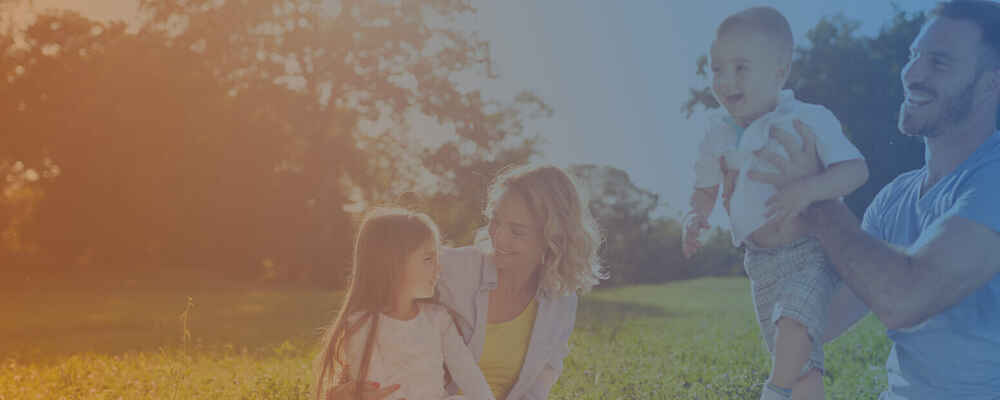 Family enjoying the outdoors and wellbeing